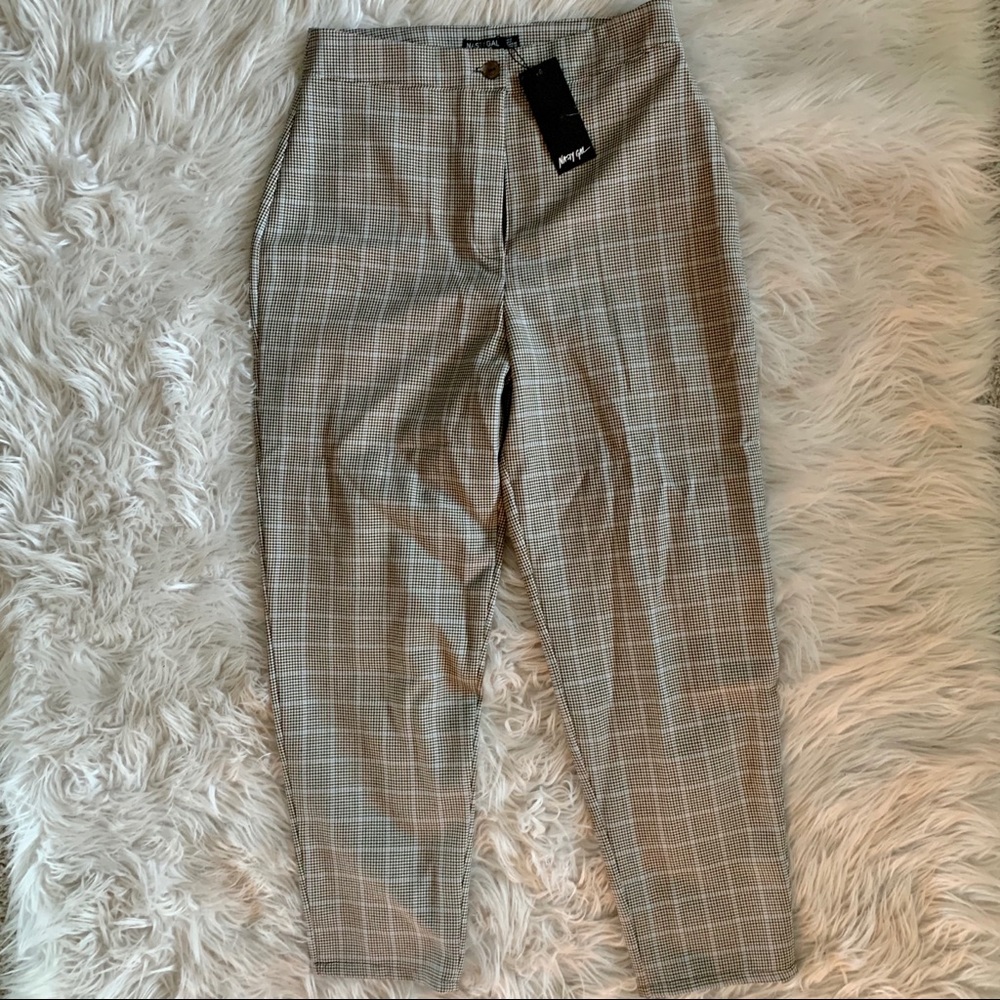 Nasty Gal Ankle Checkered Pants (NEW WITH TAGS!)